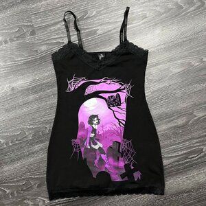 crypt cutie graphic cami dress